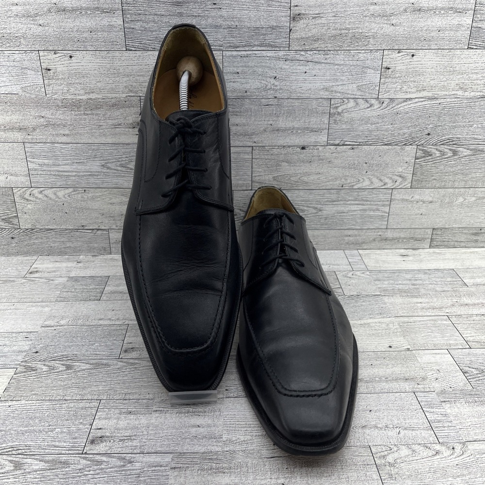 John W Nordstrom Black Leather Dress Shoes‎ Made In Italy Men Size 13M